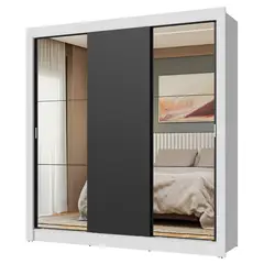 MADESA - Closet Nobre 3 Puertas Corredizas 2 Espejos