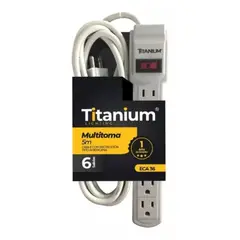 GENERICO - Multitoma Regleta Eléctrica 6 Salidas Extensión 5 Metros
