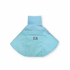 WAWAW - Capa impermeable para perro talla 4XL Azul Menta Cuello Alto