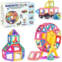 AGUGU STORE - Bloques Magneticos Construccion 118 Pcs Infantil Juguetes