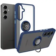 GENERICO - Funda Estuche Mate Con Anillo Compatible Samsung S24 FE Azul