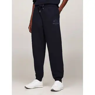 TOMMY HILFIGER - Joggers azul cónicos con logo bordado