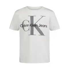 CALVIN KLEIN - Camiseta blanca con monograma para niño