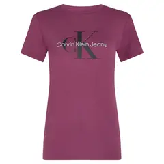 CALVIN KLEIN - Camiseta morado regular fit con logo