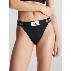 CALVIN KLEIN - Parte negro de abajo de bikini de talle alto - CK96