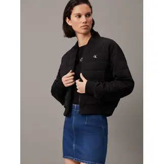 CALVIN KLEIN - Chaqueta negra bomber acolchada
