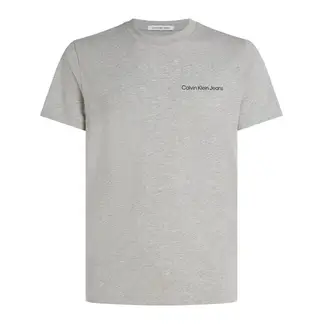 CALVIN KLEIN - Camiseta Gris Slim Con Logo Institutional