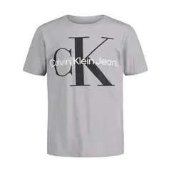 CALVIN KLEIN - Camiseta gris con monograma para niño