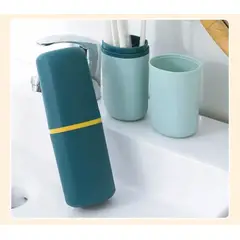 GENERICO - Estuche para Cepillo Dental Portátil AZUL PETROLEO