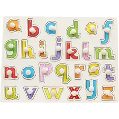 JUGANDO Y EDUCANDO - Rompecabezas Abecedario De Madera Con Pines Para Niños