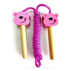 JUGANDO Y EDUCANDO - Juguete Cuerda Para Saltar Diseño Oso Rosado Para Niños
