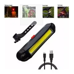GENERICO - Luz Led Reflector Recargable Rojo Blicicleta Moto Triciclo