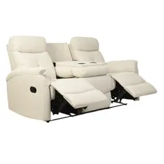 MUEBLES FIOTTI - Sofa Reclinable 3 puestos Beige Fiotti Tinay