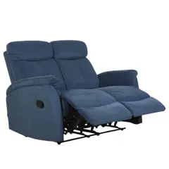 MUEBLES FIOTTI - Sofa Reclinable 2 puestos Azul Fiotti Tinay