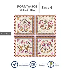 CORONA - EST 4 PORTAVASOS 10.5CM SELVATICA