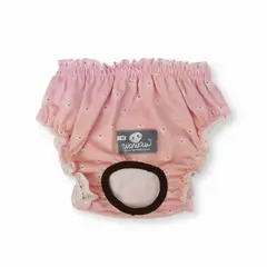 WAWAW - Calzones para perro talla XS Rosa Margaritas Blancas