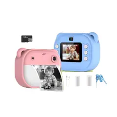 AGUGU STORE - Camara De Impresion Instantanea Digital Infantil + Sd 32 Gb