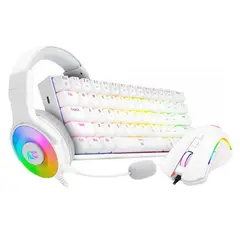 REDRAGON - Combo Gamer S129W Rgb Teclado K630 Mouse M607 Diadema H350