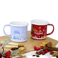 MACUIRA - Set 2 Mugs 390ml en Peltre Cuento de Navidad