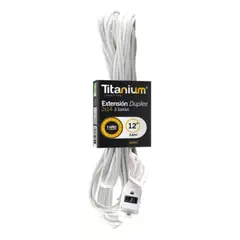 GENERICO - Extensión eléctrica multitoma blanca 3,6 metros