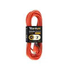 GENERICO - Extensión Eléctrica Uso Rudo Naranja 3 Metros