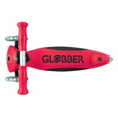 GLOBBER - PATINETA PRIMO PLEGABLE PLUS ROJONEGRO - LLANTAS LUCES LED