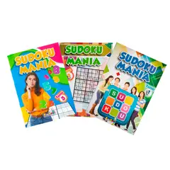BOOKS - 3 Libros De Sudoku Mania 100 Paginas Actividades Pasatiempos