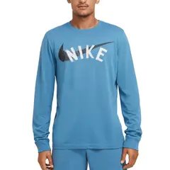 NIKE - Sueter Dri-fit Tee Ls Swoosh-Azul