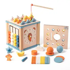 AGUGU STORE - Cubo Montessori Multifuncional Infantil Estimulacion 9 En 1