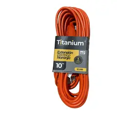 GENERICO - Extensión Eléctrica 10 Metros Uso Rudo Naranja
