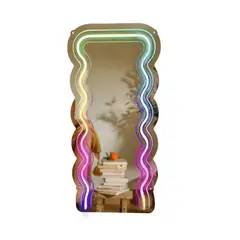 AGUGU STORE - Espejo Luz Led Decoracion Multicolor Pared