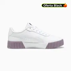 PUMA - Tenis Carina 2.0 Mujer-Blanco/Morado