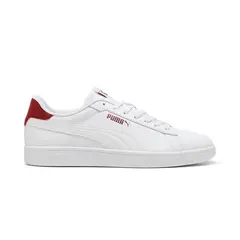 PUMA - Tenis Smash 3.0-Blanco/Rojo