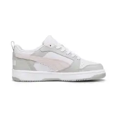 PUMA - Tenis Rebound V6 Low Mujer-Blanco/Gris