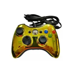 GENERICO - Control Para Xbox 360 Y Pc Metalizado Alámbrico Dorado