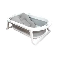 PREMIUM BABY - Bañera Bebé Cojín y Termómetro Pol Gris