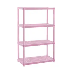 RIMAX - Estante Solido de 4 Niveles 12" Rosado