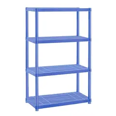 RIMAX - Estante Solido de 4 Niveles 12" Azul