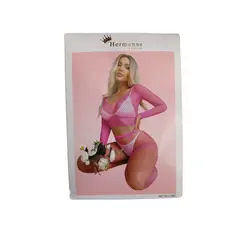 GENERICO - Baby doll malla enteriza Lencería erótica sensual ROJA