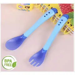GENERICO - Set De Cubiertos para Bebé Cuchara y Tenedor
