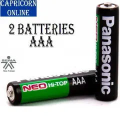 PANASONIC - 2 Pilas Baterías AAA Carbono