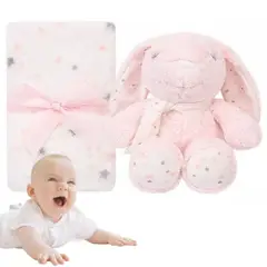 GENERICO - Regalo Baby Shower Peluche Conejo Con Cobija Termica Bebe