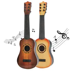 LANZURY IMPORTACIONES - Guitarra Juguete para niños y Niñas Ukelele CAFE CLARO