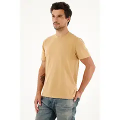 TENNIS - Camiseta cuello redondo café para hombre