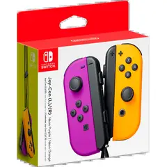 NINTENDO - Control Joy-Con L-R Púrpura y Naranja Neón