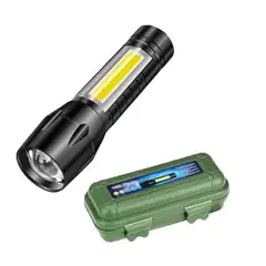 INNOVA - Mini Linterna Bolsillo Tactica Zoom 3 Modos Estuche Ipx67