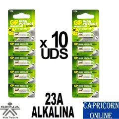 GP - 10 Baterías Pilas 23A Alcalinas