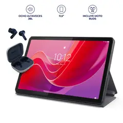 Lenovo - Tablet Tab Plus 8GB RAM 128GB / 8 Speakers / Funda + auriculares Moto Buds - Gris