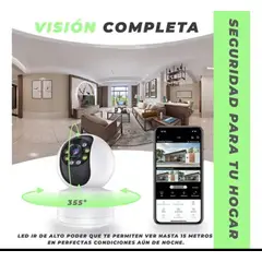 GENERICO - Cámara De Seguridad Inalambrica Wifi Gira 360°