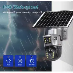 GENERICO - Camara Solar Doble Lente Panel Solar Bateria 8000mA